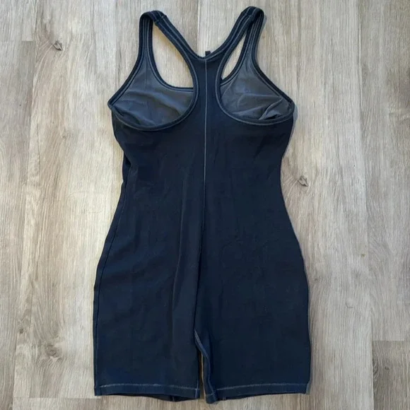 SKIMS OUTDOOR MID THIGH ONESIE IN WASHED ONYX sz 2XL - Picture 7 of 12